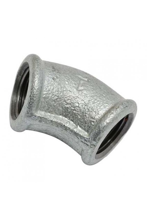 COUDE GALVANISE F-F 45°